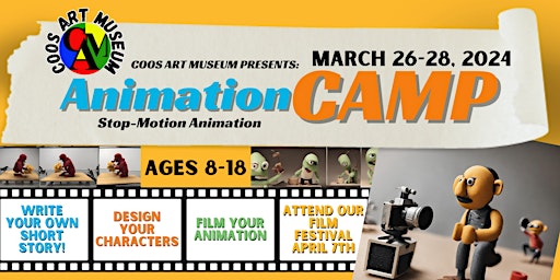 Primaire afbeelding van ANIMATION CAMP: Spring Break Kids Art Camp