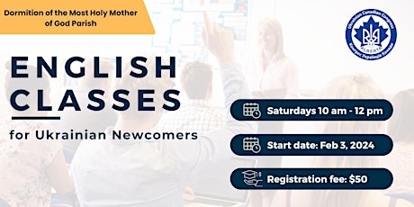 English Classes for Ukrainian Newcomers - Курси англійської мови primary image