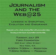 Journalism and the Web@25: Lessons in Disruption, Evolution and Endurance primary image