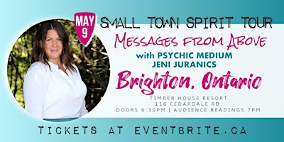 Immagine principale di Messages from Above with Psychic Jeni Juranics BRIGHTON, ON 