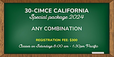 Imagen principal de 30-CIMCE CALIFORNIA PACKAGE (any combination)