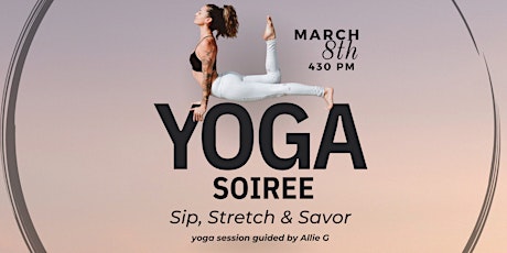 Primaire afbeelding van Sip, Stretch, and Savor -A Rooftop Lounge Yoga Soiree