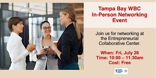 Imagem principal do evento Tampa Bay WBC In-person Networking Event - JULY