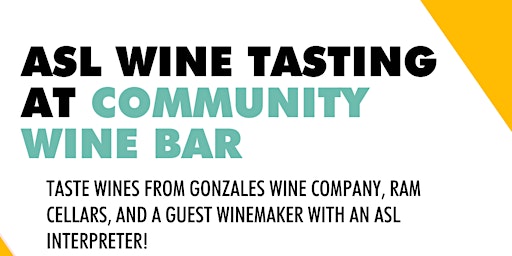 Primaire afbeelding van May ASL Wine Tasting at Community Wine Bar