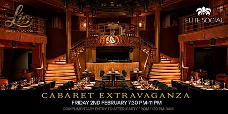 Friday Cabaret Extravaganza at LIO LONDON primary image