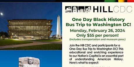 Hauptbild für Bus Trip  to MLK Memorial and African American History and Culture Museum