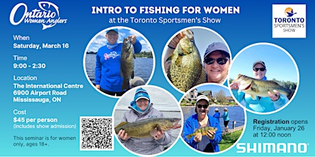 Ontario Women Anglers - Intro to Fishing for Women Workshop primary image