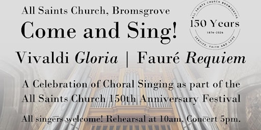 Imagem principal do evento Come and Sing | Vivaldi Gloria and Fauré Requiem