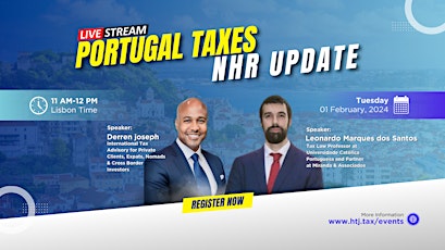 Imagen principal de (LIVESTREAM)Portugal Taxes - NHR update.