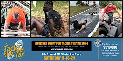 Immagine principale di Tackle the Tar 2024 - 5K Obstacle Course Race 