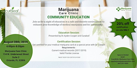 Marijuana Care Clinic Community Education primary image