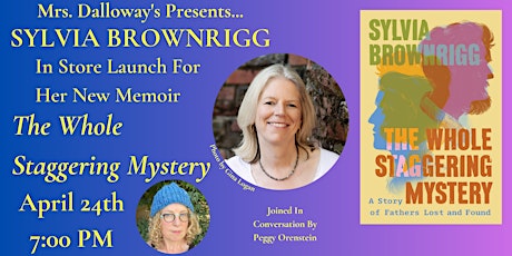 Sylvia Brownrigg In Store For Her New Book THE WHOLE STAGGERING MYSTERY