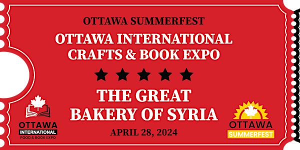 Taste of Syria |  Ottawa International Food & Book Expo 2024