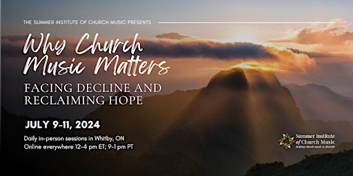 Imagem principal do evento Why Church Music Matters: Facing Decline and Reclaiming Hope