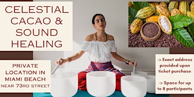 Primaire afbeelding van CELESTIAL CACAO + SOUND HEALING Experience in Miami Beach (small group)