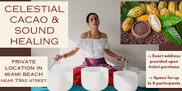CELESTIAL CACAO + SOUND HEALING Experience in Miami Beach (small group)