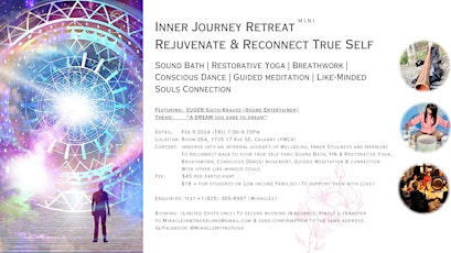 Miracles mini Retreat- Sound Bath|Restorative Yoga|Breathe|Meditate primary image