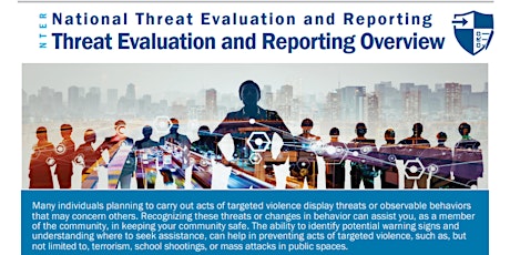 Department of Homeland Security Threat Evaluation and Reporting Overview