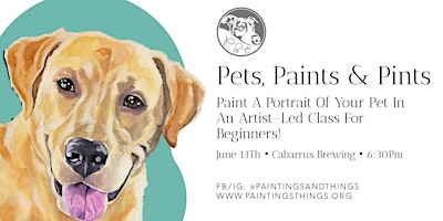 Imagem principal do evento Pets, Paints & Pints at Cabarrus Brewing