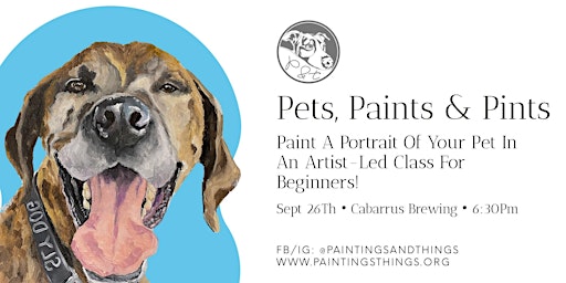 Imagem principal do evento Pets, Paints & Pints at Cabarrus Brewing