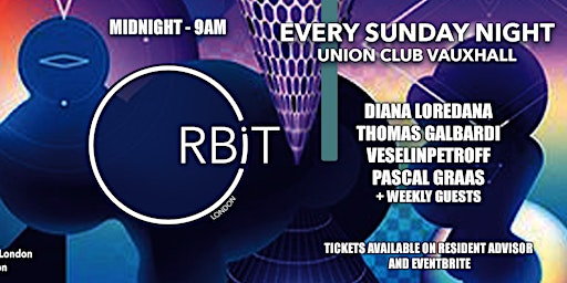 Primaire afbeelding van Orbit London Sunday night/ Monday morning afterhours