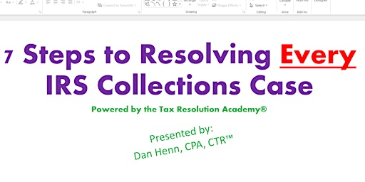Hauptbild für 7 Steps to Resolving Every IRS Collections Case