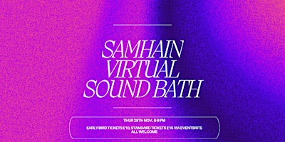 Primaire afbeelding van Samhain Virtual Sound Bath