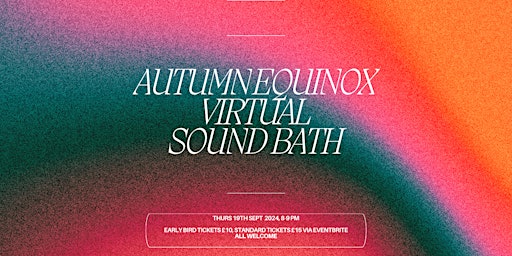 Imagen principal de Autumn Equinox  Virtual Sound Bath