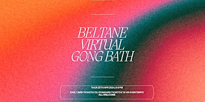 Primaire afbeelding van Beltane  Virtual Gong Bath
