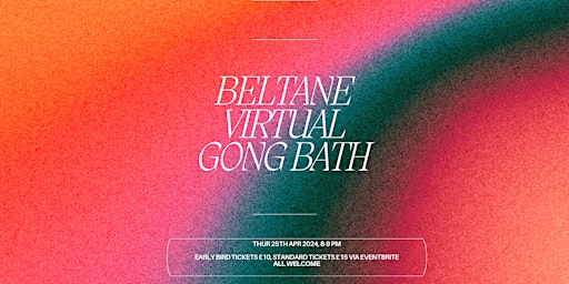 Immagine principale di Beltane  Virtual Gong Bath 