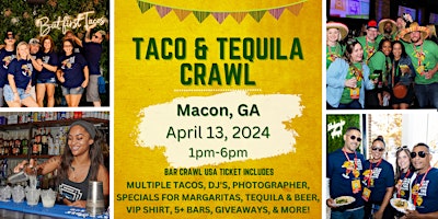 Imagem principal do evento Macon Taco & Tequila Bar Crawl