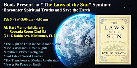 Book Present  at "The Laws of the Sun" Seminar, Feb. 3(Sat) primary image