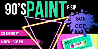 Primaire afbeelding van 90s Paint & Sip Party