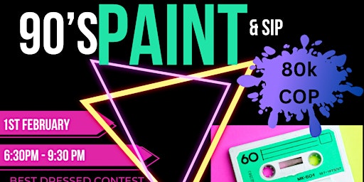 Primaire afbeelding van 90s Paint & Sip Party