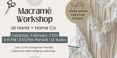 Macramé Workshop at Home + Hand Co. primary image