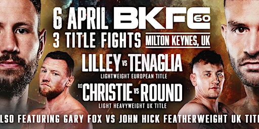 Imagem principal do evento BKFC 60 Milton Keynes UK