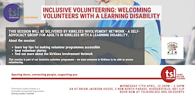 Immagine principale di Inclusive Volunteering: Welcoming Volunteers with a Learning Disability 