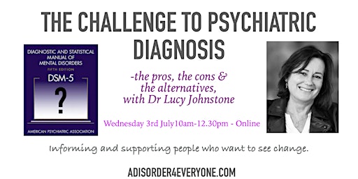 Imagem principal do evento The  challenge to  psychiatric diagnosis a workshop with Dr  Lucy Johnstone