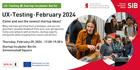 Hauptbild für UX-Testing at the Startup Incubator Berlin - February 2024