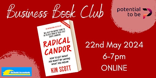 Imagem principal do evento ONLINE Business Book Club: "Radical Candor" by Kim Scott