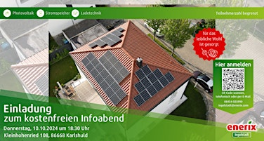 Imagem principal de kostenloser Infoabend zum Thema Photovoltaik