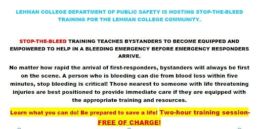 Lehman College Stop the Bleed primary image