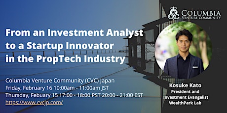 Image principale de CVC JPN: From an Investment Analyst to a Startup Innovator in the PropTech