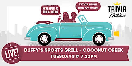 General Knowledge Trivia at Duffy's - Coconut Creek - $100 prizes!