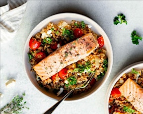 UBS VIRTUAL Cooking & Wellness: Poached Salmon with Pesto Grain Bowl