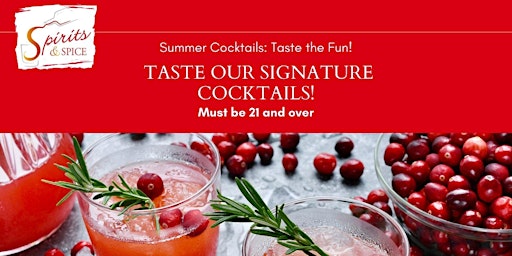 Imagem principal do evento Tasty Tuesdays - Try  Summer Fun Cocktail  recipes - Oakbrook