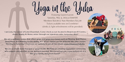 Image principale de Yoga in the Yuha- Lauren Layton