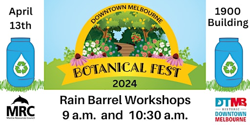 Imagem principal do evento Rain Barrel Workshops - Downtown Melbourne Botanical Fest