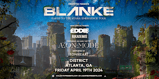 Imagem principal do evento BLANKE  | Friday April 19th 2024 | District