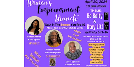 Women's Empowerment Brunch: Be Salty & Stay Lit primary image